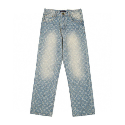 Louis vuitton  Mens Monogram Casual Pants Blue - 루이비통 2024 남성 모노그램 캐쥬얼 팬츠 Lou02848x Size(29 - 38) 블루