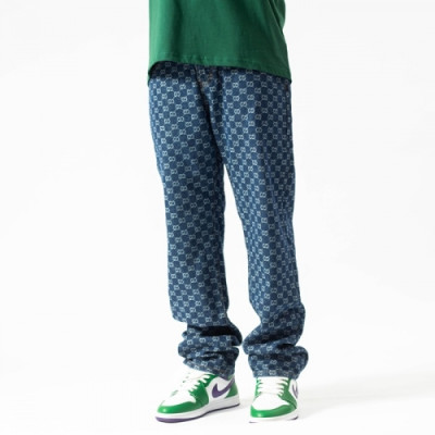 Louis vuitton  Mens Monogram Casual Pants Blue - 루이비통 2021 남성 모노그램 캐쥬얼 팬츠 Lou02855x Size(29 - 38) 블루