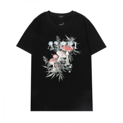 Amiri  Mm/Wm Logo Cotton Short Sleeved Tshirts Black - 아미리 2021 남/녀 로고 코튼 반팔티 Ami0201x Size(s - 2xl) 블랙