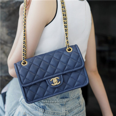 [모던한]Chanel 2021 Women's Leather Closs Bag/Shoulder Bag,25cm,CHAB1692 - 샤넬 2021 여성용 레더 크로스백/숄더백,25cm,네이비