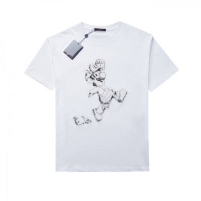 Louis vuitton  Mm/Wm Logo Short Sleeved Tshirts White - 루이비통 2021 남/녀 로고 반팔티 Lou02869x Size(s - xl) 화이트