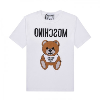 Moschino  Mm/Wm Logo Cotton Short Sleeved Tshirts White - 모스키노 2021 남/녀 로고 코튼 반팔티 Mos0166x Size(s - l) 화이트