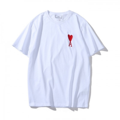 Ami  Mm/Wm 'Ami de Coeur' Casual Cotton Short Sleeved Tshirt White - 아미 2021 남/녀 로고 코튼 캐쥬얼 반팔티 Ami0118x Size(m - 2xl) 화이트