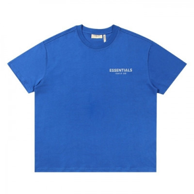 Fear of god  Mm/Wm Minimal Cotton Short Sleeved Tshirts Blue - 피어오브갓 2021 남/녀 미니멀 코튼 반팔티 Fea0281x Size(s - xl) 블루