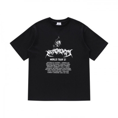 Vetements  Mm/Wm Printing Logo Cotton Short Sleeved Oversize Tshirts Black - 베트멍 2021 남/녀 프린팅 로고 코튼 오버사이즈 반팔티 Vet0143x Size(xs - l) 블랙