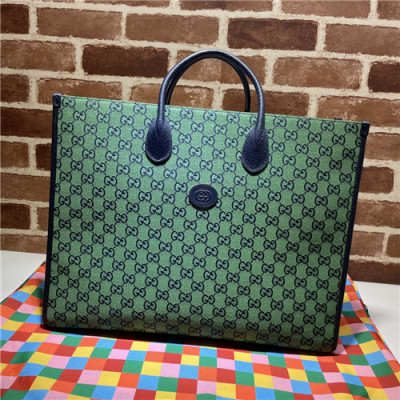 [구찌]Gucci 2021 Women's Canvas Tote Bag,43cm,659980,GUB1311 - 구찌 2021 여성용 캔버스 토트백,43cm,그린