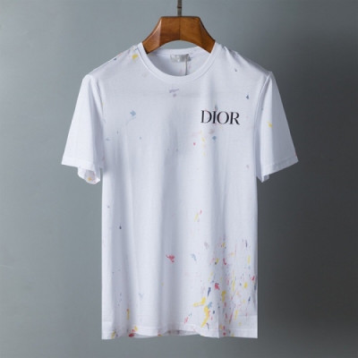 Dior  Mm/Wm Casual Crew-neck Short Sleeved Tshirts White - 디올 2021 남/녀 캐쥬얼 크루넥 반팔티 Dio01245x Size(m - 3xl) 화이트