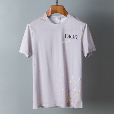 Dior  Mm/Wm Casual Crew-neck Short Sleeved Tshirts Gray - 디올 2021 남/녀 캐쥬얼 크루넥 반팔티 Dio01246x Size(m - 3xl) 그레이