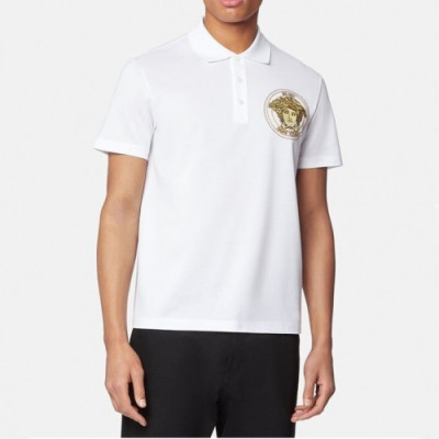 [추천템]Versace  Mens Logo Short Sleeved Tshirts Black - 베르사체 2021 남성 메두사 반팔티 Ver0859x Size(m - 3xl) 화이트