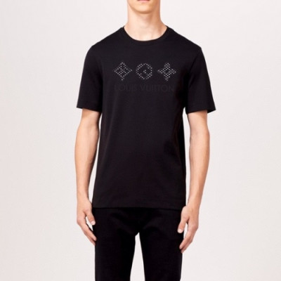 Louis vuitton  Mm/Wm Logo Short Sleeved Tshirts Black - 루이비통 2021 남/녀 로고 반팔티 Lou02905x Size(s - 2xl) 블랙