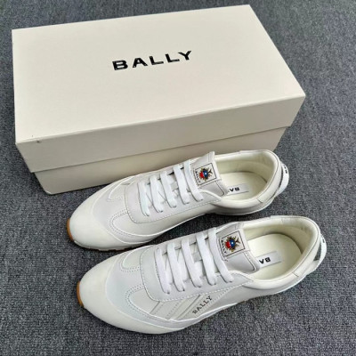 Bally Mens Leather Sneakers,BALS0175 - 발리 남성용 레더 스니커즈,Size(240-280),화이트,블랙