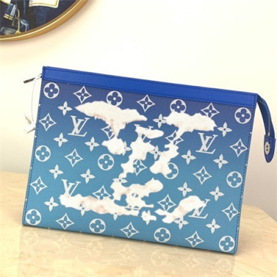 [루이비통]Louis Vuitton 2021 Men's Leather Pouch,27cm,M41696,LOUB2381 - 루이비통 2021 남성용 레더 파우치,27cm,블루