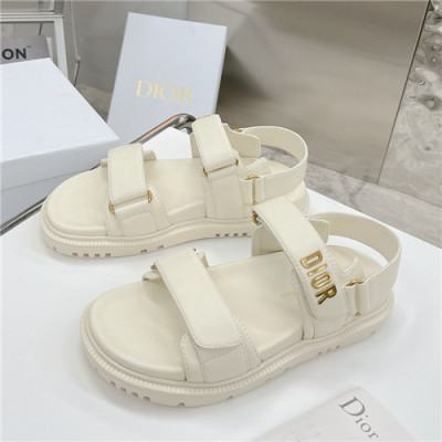 Dior 2021 Women's Leather Sandal,DIOS0400 - 디올 2021 여성용 레더 샌들,Size(225-250),화이트