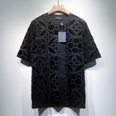 Louis vuitton  Mm/Wm Logo Short Sleeved Tshirts Black - 루이비통 2021 남/녀 로고 반팔티 Lou02948x Size(s - 2xl) 블랙