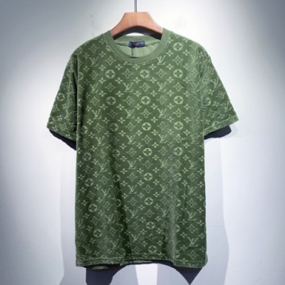 Louis vuitton  Mm/Wm Logo Short Sleeved Tshirts Green - 루이비통 2021 남/녀 로고 반팔티 Lou02950x Size(s - 2xl) 그린