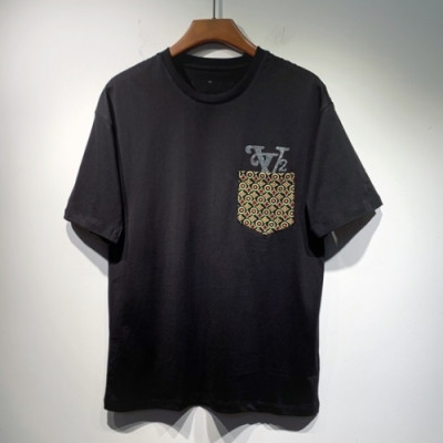 Louis vuitton  Mm/Wm Logo Short Sleeved Tshirts Black - 루이비통 2021 남/녀 로고 반팔티 Lou02955x Size(s - 2xl) 블랙