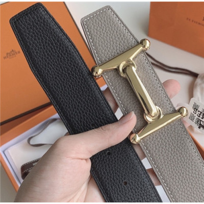 Hermes 2021 Men's Leather Belt,3.8cm,HERBT0149 - 에르메스 2021 남성용 레더 벨트,3.8cm,카키