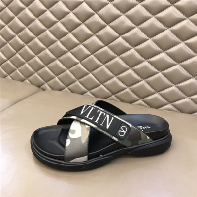 Valentino 2021 Men's Leather Slipper,VTS0374 - 발렌티노 2021 남성용 레더 슬리퍼,Size(240-2707),블랙