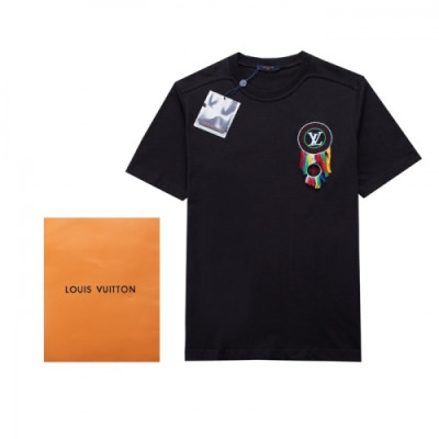 Louis vuitton  Mm/Wm Logo Short Sleeved Tshirts Black - 루이비통 2021 남/녀 로고 반팔티 Lou02972x Size(s - xl) 블랙