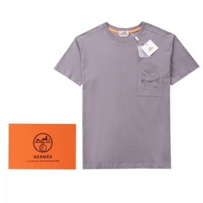 Hermes  Mens Crew-neck Short Sleeved Tshirts Gray - 에르메스 2021 남성 크루넥 반팔티 Her0658x Size(xs - l) 그레이