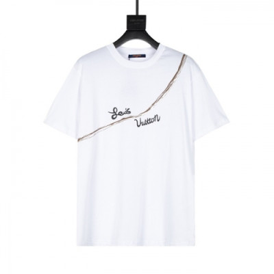 [추천템]Louis vuitton  Mm/Wm Logo Short Sleeved Tshirts White - 루이비통 2021 남/녀 로고 반팔티 Lou02979x Size(xs - l) 화이트