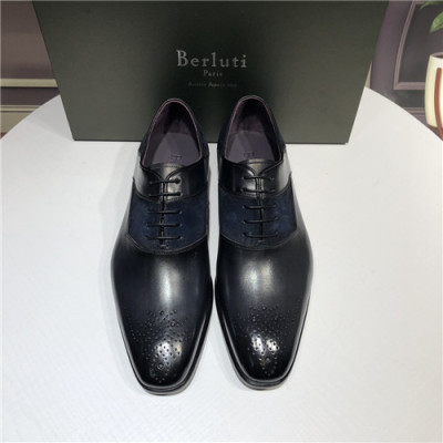 Berluti 2021 Men's Leather Oxford Shoes,BERTS0262 - 벨루티 2021 남성용 레더 옥스퍼드,Size(240-270),블랙