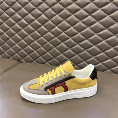 Salvatore Ferragamo 2021 Men's Leather Sneakers,FGMS0550 - 페라가모 2021 남성용 레더 스니커즈,Size(240-270),옐로우