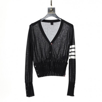 Thom Browne  Womens Strap V-neck Cardigan Black - 톰브라운 2021 여성 스트랩 브이넥 가디건 Thom01277x Size(Free) 블랙