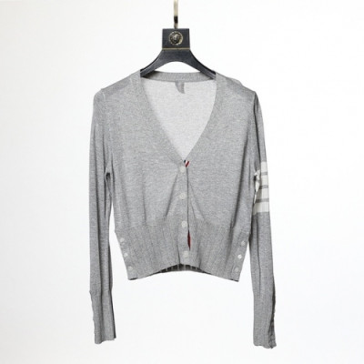 Thom Browne  Womens Strap V-neck Cardigan Gray - 톰브라운 2021 여성 스트랩 브이넥 가디건 Thom01278x Size(Free) 그레이