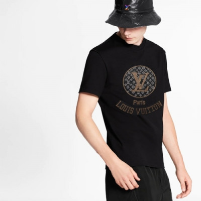 Louis vuitton  Mm/Wm Logo Short Sleeved Tshirts Black - 루이비통 2021 남/녀 로고 반팔티 Lou02983x Size(xs - l) 블랙