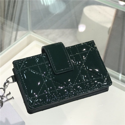 Dior 2021 Women's Leather Card Purse,10.5cm,DIOW0024 - 디올 2021 여성용 레더 카드퍼스,10.5cm,그린