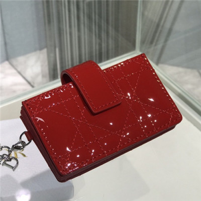 Dior 2021 Women's Leather Card Purse,10.5cm,DIOW0026 - 디올 2021 여성용 레더 카드퍼스,10.5cm,레드