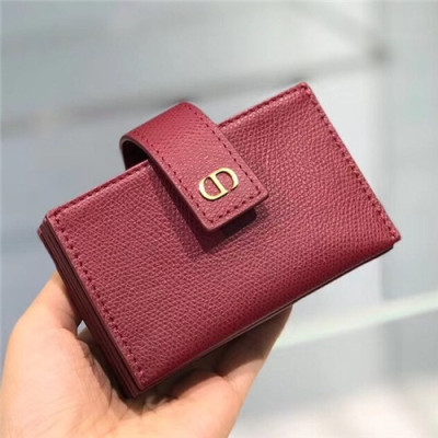 Dior 2021 Women's Leather Card Purse,11.5cm,DIOW0035 - 디올 2021 여성용 레더 카드퍼스,11.5cm,레드