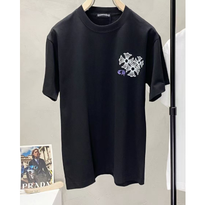 크롬하츠 남성 라운드 반팔티 - Chrom Hearts Mens Round Tshirt - chc0390x