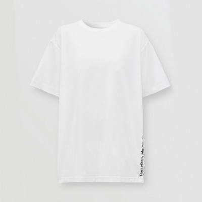 Burberry  Mm/Wm Logo Cotton Short Sleeved Tshirts White - 버버리 2021 남/녀 로고 코튼 반팔티 Bur04002x Size(s - 2xl) 화이트