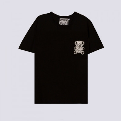 Moschino   Mm/Wm Logo Cotton Short Sleeved Tshirts Black - 모스키노 2021 남/녀 로고 코튼 반팔티 Mos0168x Size(s - 2xl) 블랙