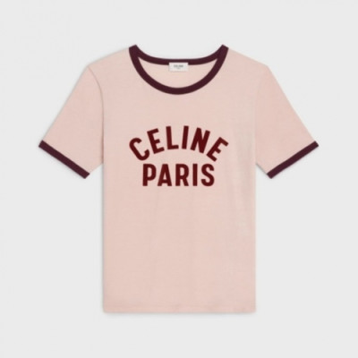 Celine Womens  Hedi Slimane Tshirts - 셀린느 2021 여성 로고 코튼 반팔티 Cel128x