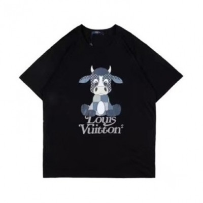 Louis vuitton  Mm/Wm Logo Short Sleeved Tshirts Black - 루이비통 2021 남/녀 로고 반팔티 Lou03336x Size(xs - l) 블랙