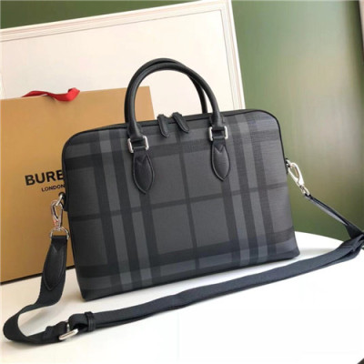 [버버리]Burberry 2021 Men's Leather Business,37cm,BURB0558 - 버버리 2021 남성용 레더 서류가방,37cm,블랙