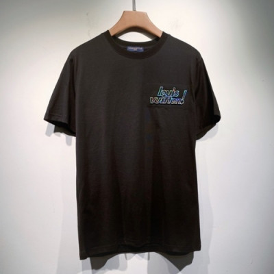 Louis vuitton  Mm/Wm Logo Short Sleeved Tshirts Black - 루이비통 2021 남/녀 로고 반팔티 Lou03345x Size(s - 2xl) 블랙