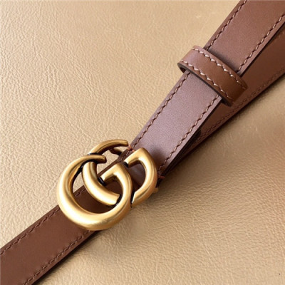 Gucci 2021 Women's Leather Belt,2.0cm,GUBT0196 - 구찌 2021 여성용 레더 벨트,2.0cm,브라운