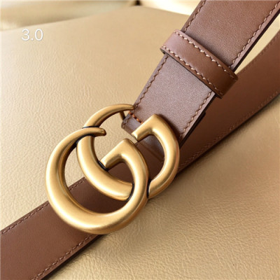 Gucci 2021 Women's Leather Belt,3.0cm,GUBT0200 - 구찌 2021 여성용 레더 벨트,3.0cm,브라운