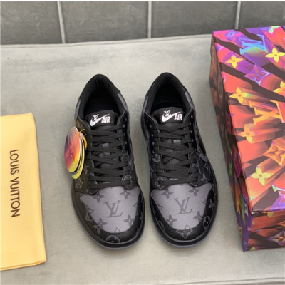 Louis Vuitton 2021 Men's Leather Sneakers,LOUS2157 - 루이비통 2021 남성용 레더 스니커즈,Size(240-270),블랙