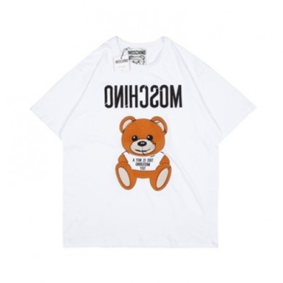 Moschino  Mm/Wm Logo Cotton Short Sleeved Tshirts White - 모스키노 2021 남/녀 로고 코튼 반팔티 Mos0171x Size(xs - l) 화이트