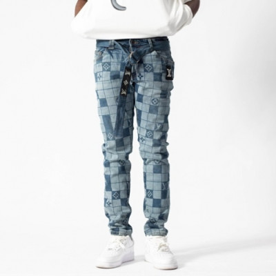 Louis vuitton  Mens Monogram Casual Pants Blue - 루이비통 2021 남성 모노그램 캐쥬얼 팬츠 Lou03376x Size(29 - 38) 블루