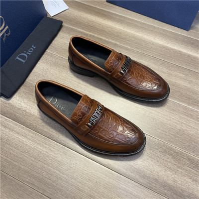 Dior 2021 Men's Leather Loafer,DIOS0427 - 디올 2021 남성용 레더 로퍼,Size(240-270),브라운