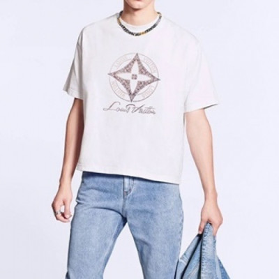 Louis vuitton  Mm/Wm Logo Short Sleeved Tshirts White - 루이비통 2021 남/녀 로고 반팔티 Lou03393x Size(s - 2xl) 화이트