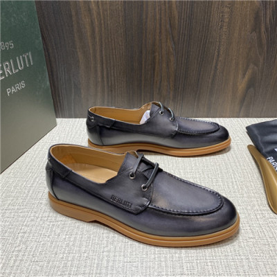 Berluti 2021 Men's Leather Derby Shoes,BERTS0273 - 벨루티 2021 남성용 레더 더비슈즈,Size(240-270),네이비