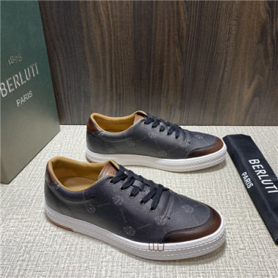 Berluti 2021 Men's Leather Sneakers,BERTS0277 - 벨루티 2021 남성용 레더 스니커즈,Size(240-270),블랙