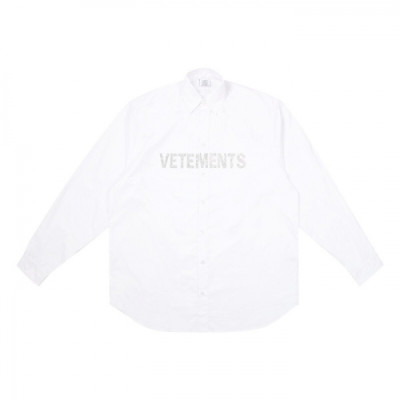 Vetements Unisex Logo Cotton Short Sleeved Oversize Tshirts - 베트멍 2021 남/녀 로고 코튼 오버사이즈 셔츠 Vet0166x Size(s - l) 화이트